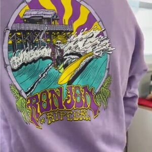 Ron Jon x Rip Curl Purple Graphic Sweatshirt